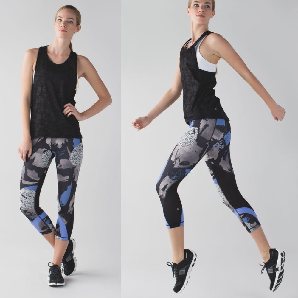 Lululemon Art Pop Luxtreme Mid Rise Inspire Crop